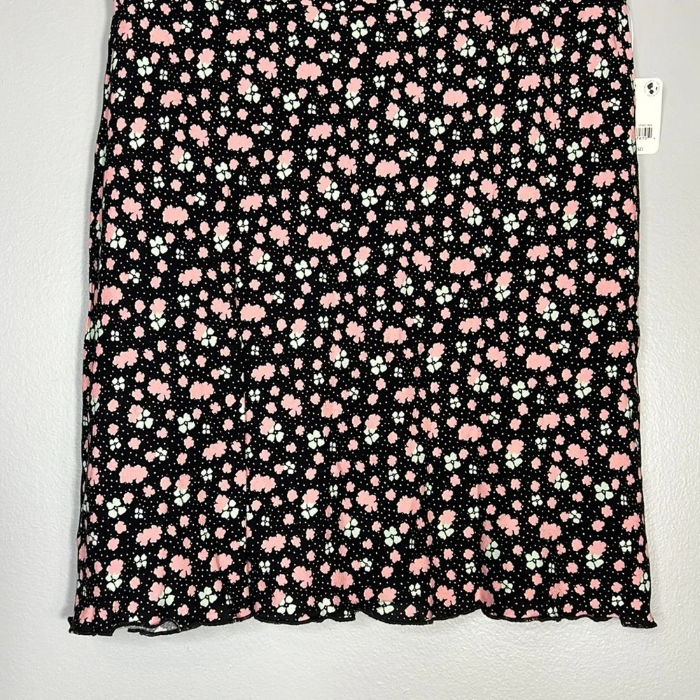 Free People Floral Mini IRL Skirt - Black - Size 4 - NWT - Picture 7 of 11
